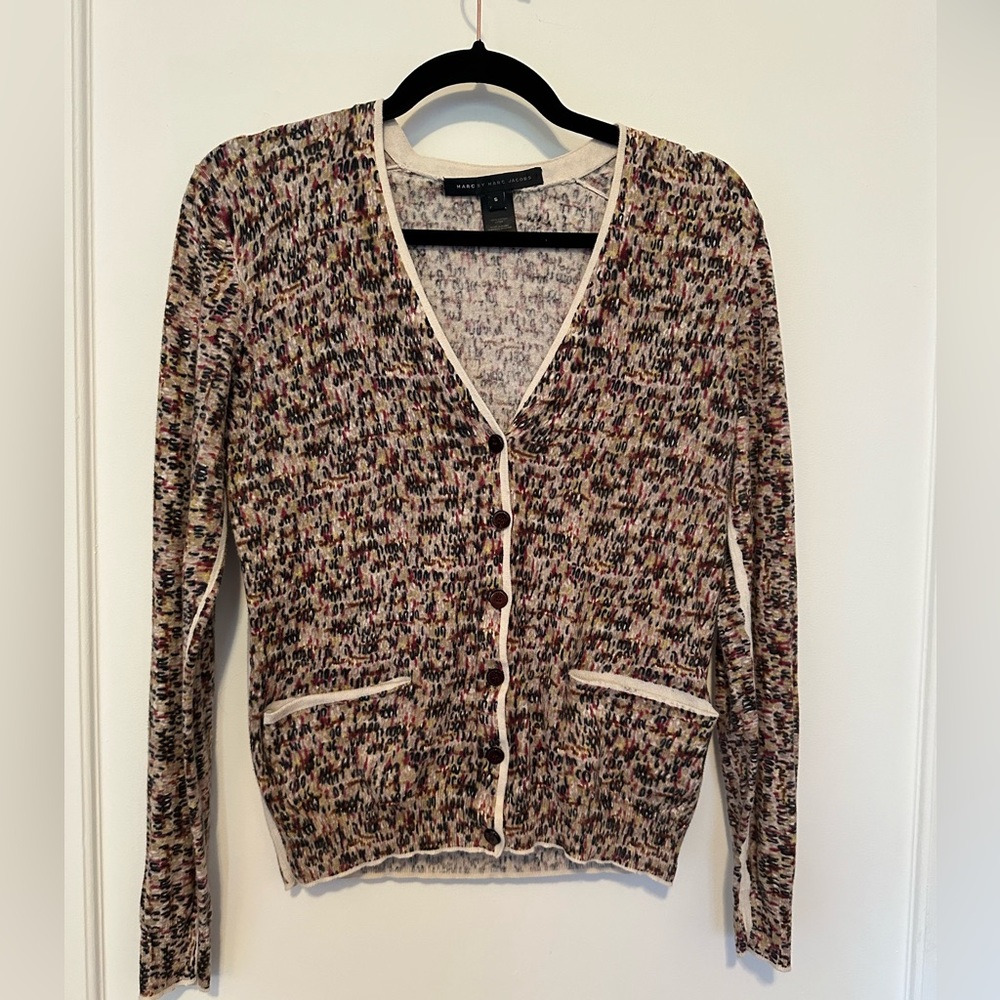 Marc Jacobs lightweight print cotton cardigan - size small - Picture 3 of 11